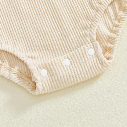 Merqwadd Baby Summer Bubble Romper Infant Boy Girl Short Sleeve Onesie Oversize Cotton T-shirt Bodysuit Top