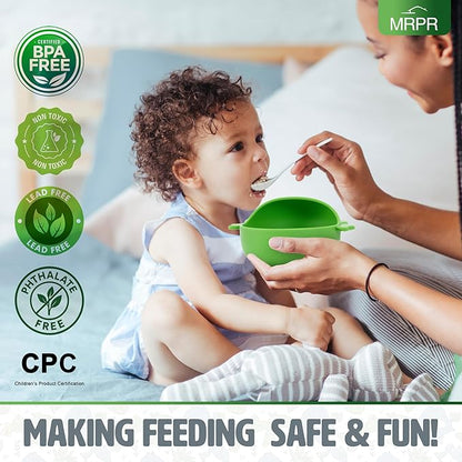 MRPR Hop & Snack Silicone Frog Bowl – Silicone Suction Bowl for Toddlers – BPA-Free, Microwave & Dishwasher Safe – Spill-Resistant, Travel-Friendly