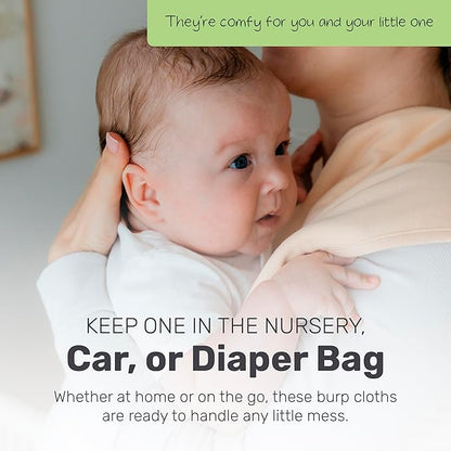 Posh Baby Cotton Burp Cloths, Absorbent, Lightweight, and Gentle Cotton for Mess-Free Moments, Baby Burp Cloths for Boys and Girls An Essential Addition to Every Parent's Diaper Bag