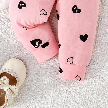 GDTOGRT Newborn Baby Girl Clothes Outfit Set Sweet Ruffle Romper, Pants and Headband 0 3 6 9 12 18 Months Infant Clothing