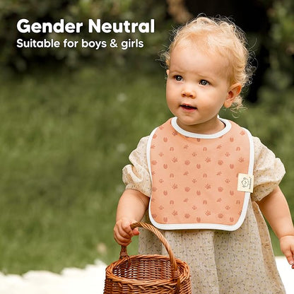 KeaBabies 8-Pack Organic Baby Bibs for Boys, Girls - Super Absorbent Cotton Drool Bibs for Baby Girl & Boy, Teething Toddler, Drooling Newborn, Ultra Soft & Machine Washable (Wilderness)