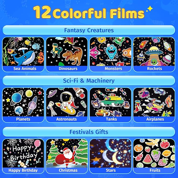 Egg Light Dinosaur Toys for Kids 3-5 | 15 Sleeping Sounds+12HD Films+7 Colors+360°Rotating | Easter Dinosaur Dinosaurs Primal Hatch Boy Toys for Boys Star Projector Sound Machine Egg Light for Nursery