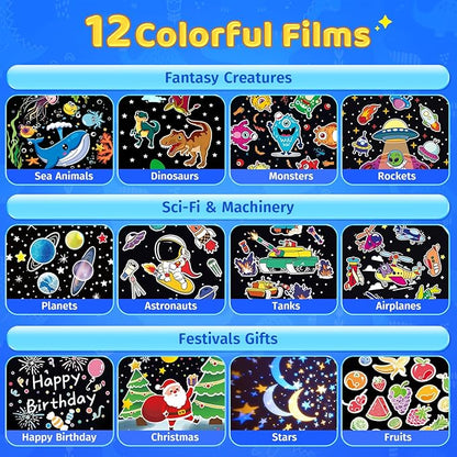 Egg Light Dinosaur Toys for Kids 3-5 | 15 Sleeping Sounds+12HD Films+7 Colors+360°Rotating | Easter Dinosaur Dinosaurs Primal Hatch Boy Toys for Boys Star Projector Sound Machine Egg Light for Nursery