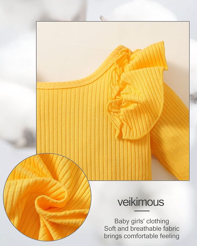 Newborn Baby Girl Clothes Infant Girl Outfits 0 3 6 12 18 Months Clothes for Girls Headband Clothing Set