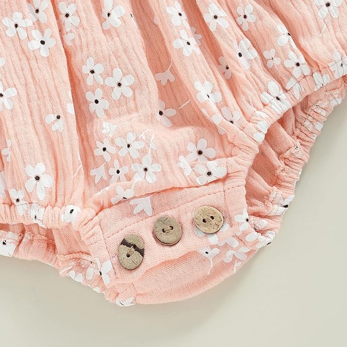 2pcs Infant Baby Girls Romper Dress Headband Long Sleeve Clothing Flowers Newborn Boho Girl Outfit Jumpsuit Clothes