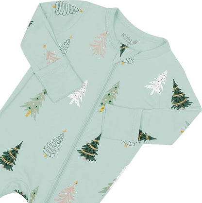 KYTE BABY Unisex Rayon Made From Bamboo Zippered Rompers 0-24 Months