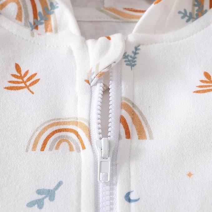 ROMPERINBOX Baby Hoodie for Boy Girl, Full Zip-up Lightweight Thin Jackets Coat Sweatshirts 0-24 Months