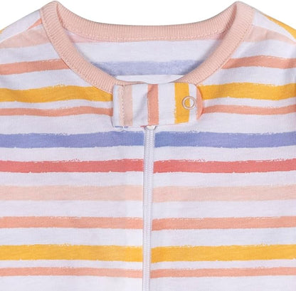 Onesies Brand baby-girls 4-pack Sleep 'N Play Footies Multi Pack