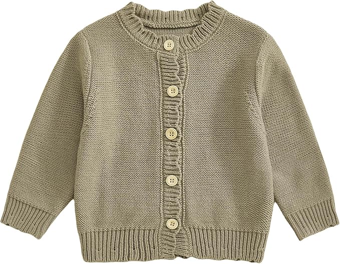 Baby Girl Cardigan Sweater Long Sleeve Button Up Knit Sweatshirt Jacket Toddler Baby Girl Fall Outfits