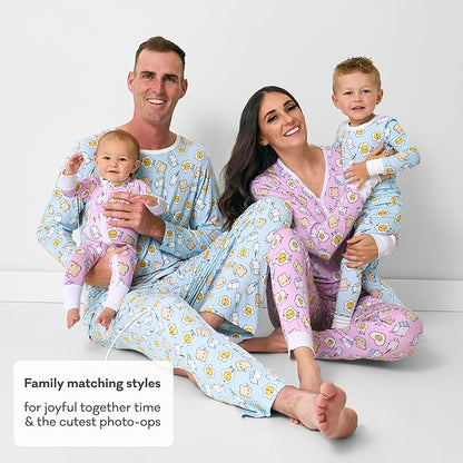 Little Sleepies Two-Piece Pajama Set for Boys & Girls, Soft Viscose from Bamboo Toddler Pajamas for Kids, Family Matching PJs