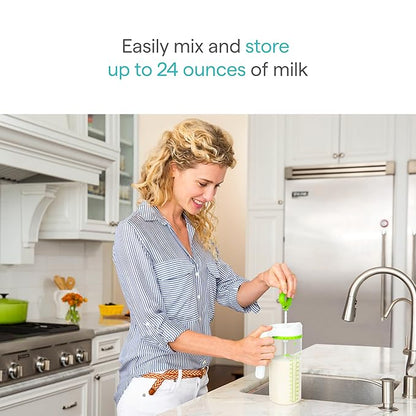 Munchkin Smart Blend Formula Mixing and Breast Milk Storage Pitcher, Mix and Store up to 24 Ounces, Green
