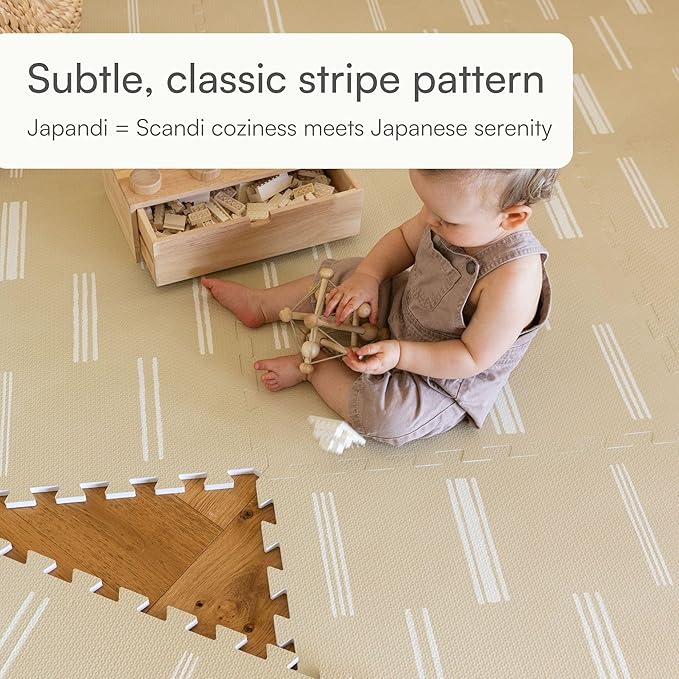 Lillefolk Foam Baby Play Mat – Interlocking Tiles for Kids | Non-Toxic Crawling Mat for Tummy Time, Toddlers & Babies – 6x6ft 9 Tiles