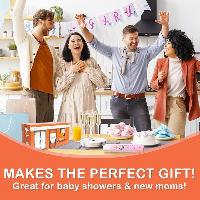 Baby Shusher Gift Set - Includes Portable White Noise Sound Machine, 2 Shushie Pacifiers, and 2 Cotton Swaddles, Travel Friendly Baby Soother for Developing Sleep Routines