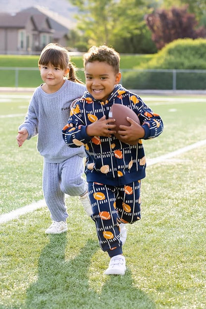 monica + andy Sporty Sweatsuit, 100% Organic Cotton Clothes for Boys & Girls, Outfit Sizes For Kids, Toddler & Infant