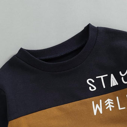 CIYCUIT Toddler Baby Boy Clothes Long Sleeve Sweatshirt Pants Set Fall Winter Outfits