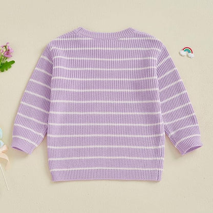 Mommy and Me Sweater Matching Family Outfit Long Sleeve Knit Sweater Pullover Mom and Baby Clothes