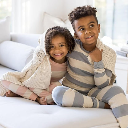 Burt's Bees Baby Boys' 2-Piece Long Sleeve Tee and Pants Organic Cotton Pajama Set