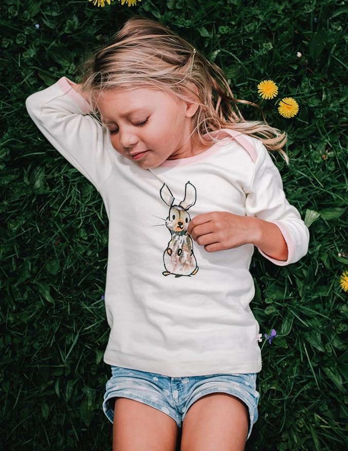 Babysoy Jane Goodall Long Sleeve Baby Toddler Unisex Boy Girl Animal Print Tee