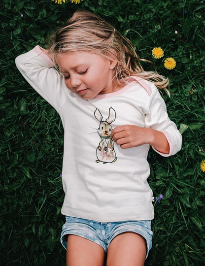 Babysoy Jane Goodall Long Sleeve Baby Toddler Unisex Boy Girl Animal Print Tee