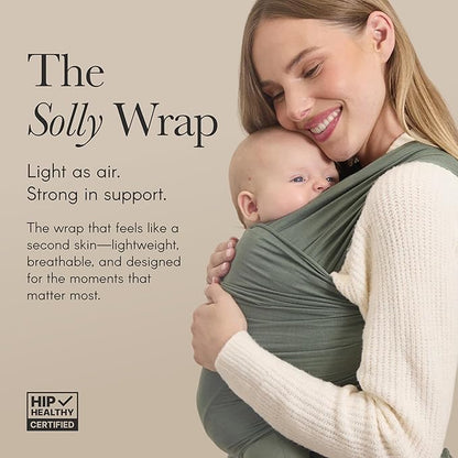 Solly Baby Wrap, Buttery-Soft Baby Carrier Newborn to Toddler 8-25 Lbs., Lightweight & Hands-Free Infant Wrap, Breathable Summer Carrier, Baby Wearing & Postpartum Essential, New Mom Gift, Coastal