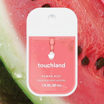 Touchland Hydrating Hand Sanitizer Spray, WILD WATERMELON Trio Set, 1 FL. OZ. Travel Size Power Mist Sprays (Set of 3)
