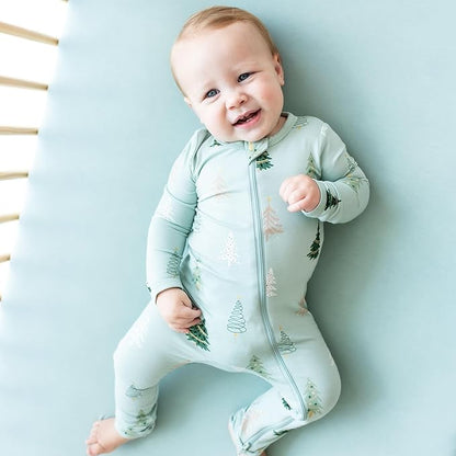 KYTE BABY Unisex Rayon Made From Bamboo Zippered Rompers 0-24 Months