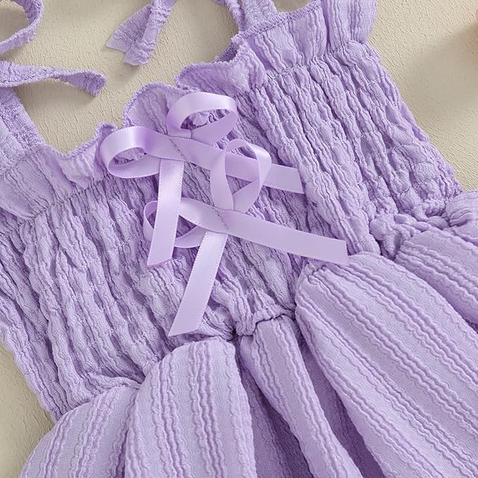 Newborn Baby Girl Bodysuit Sleeveless Halter Frill Romper One-piece Jumpsuit with Headband Summer Clothes Set