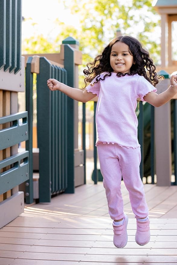 Monica + Andy Crewneck Tee, 100% Organic Cotton Clothes for Girls & Boys, Printed T-Shirt Sizes for Kids, Toddler & Baby