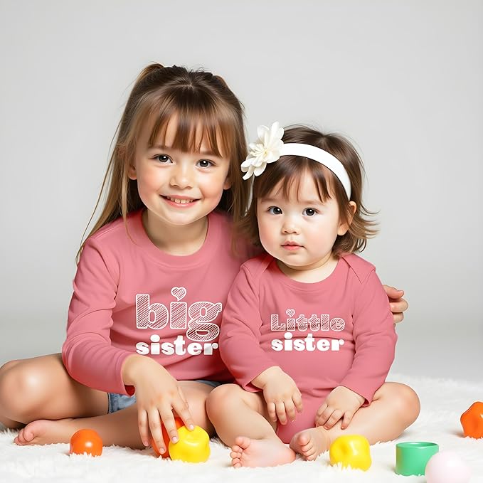 Unordinary Toddler Big Sister Little Sister Outfits Matching Shirts Sibling Gifts girls newborn baby set