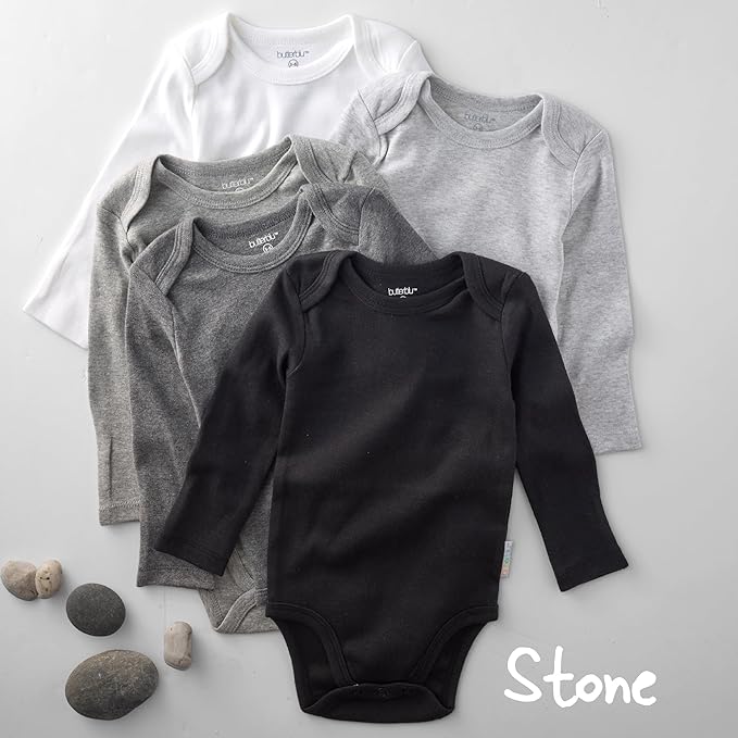 Blake 5-Pack Long Sleeve Bodysuits 100% Organic Cotton Baby Boys & Girls
