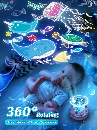 Onefire Night Light for Kids Gifts, 15 Sound Machine Baby Night Light, 15 Films Star Projector for Kids Room Decor, Brightness Unicorn Light Projector for Toddler Girl Toys, Valentines Gifts for Kids