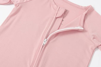 JunNeng Viscose from Bamboo Baby Sleeper,Newborn Footie Pajamas with 2 Way Zipper & Fold Over Mittens,0-12M