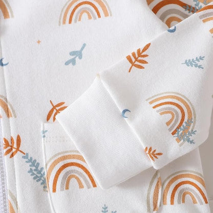 ROMPERINBOX Baby Hoodie for Boy Girl, Full Zip-up Lightweight Thin Jackets Coat Sweatshirts 0-24 Months