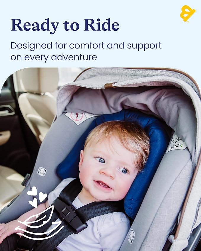 GoldBug Baby & Toddler 2-in-1 Car Seat Head Support - Blue