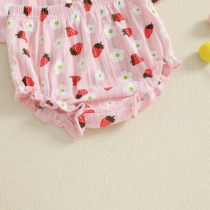 Mubineo Baby Girl Summer Clothes Cute Ruffle Tops Dress Shorts Outfits Set Infant Toddler Shrit Bloomers Princess Outfit