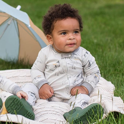 Burt's Bees Baby baby-boys Sleeper Pjs, 100% Organic Cotton, One-piece Footie, Zip Up Jumpsuit, Snug Fit Pajamas