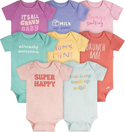 Onesies Brand unisex-baby 8-pack Short Sleeve Mix & Match Bodysuits