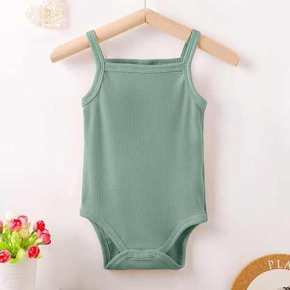 OPAWO Onsies for Baby Girls' Bodysuits 3 Pack Neutral Baby Clothes Spaghetti Strap & Long Sleeve Fall Baby Undershirt 0-2T