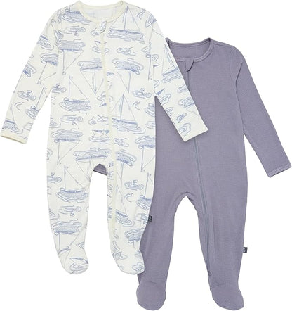 Modern Moments by Gerber unisex-baby Viscose 2-pack Sleep 'N Play With Mitten Cuffs