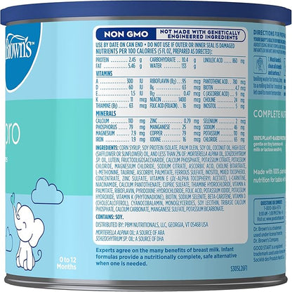 Good Start | Dr. Brown's Soy-ease Pro Baby Formula Powder, for Sensitive Tummies, Dairy Free and Lactose Free for Fussiness and Gas, Non-GMO, 20 Oz