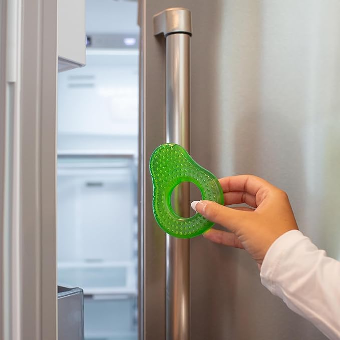 Dr. Brown's AquaCool Water-Filled Teether, Cooling Baby Teether Toy for Sore Gums, Avocado Toast Shapes, BPA Free, 3m+, 2-Pack