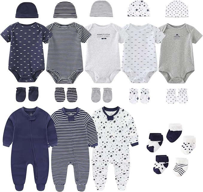 New Born Baby Clothes and Newborn Boy Girl Essentials Accessories Layette Set