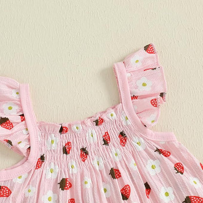 Mubineo Baby Girl Summer Clothes Cute Ruffle Tops Dress Shorts Outfits Set Infant Toddler Shrit Bloomers Princess Outfit