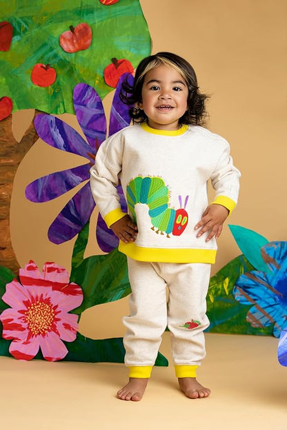 monica + andy Sporty Sweatsuit, 100% Organic Cotton Clothes for Boys & Girls, Outfit Sizes For Kids, Toddler & Infant