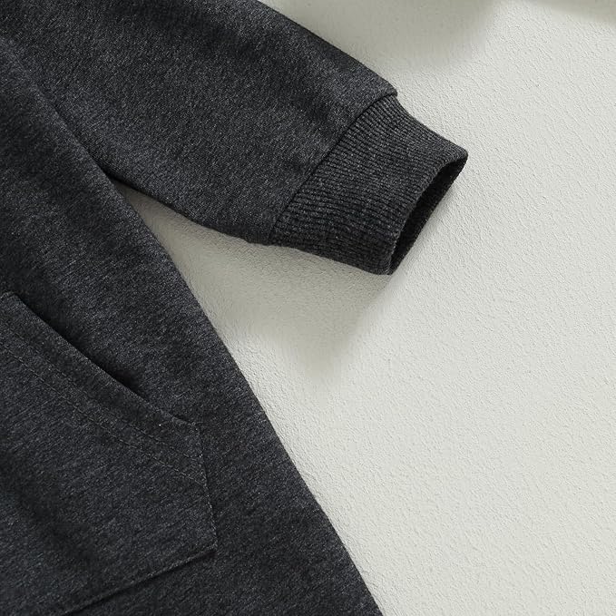 allshope Newborn Baby Boy Girl Fall Outfit Romper Long Sleeve Hooded Solid Zipper Onesie Jumpsuit Bodysuit Infant Clothes