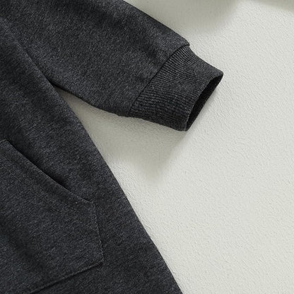 allshope Newborn Baby Boy Girl Fall Outfit Romper Long Sleeve Hooded Solid Zipper Onesie Jumpsuit Bodysuit Infant Clothes