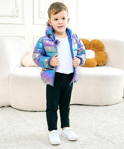 UPlee 3M - 3T Baby Girls Boys Winter Coats for Toddlers Lightweight Puffer Jacket Kids Down Alternative Outerwear