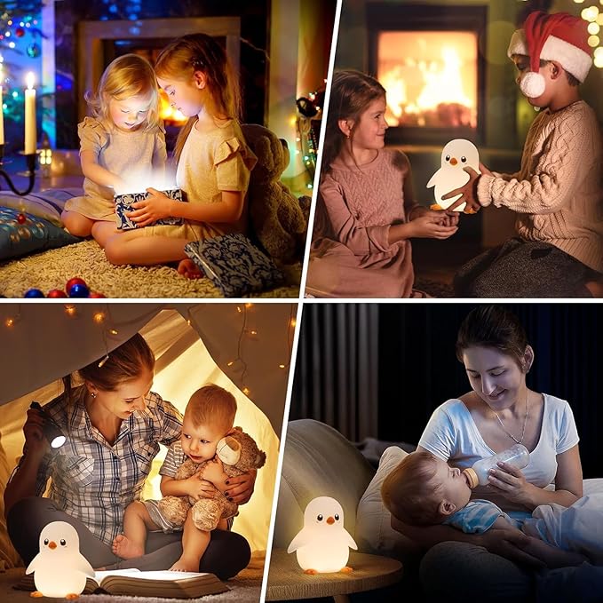 DNBFLL Penguin Night Light, Night Light for Kids,Kid Rooms Lamps, Charming lamp Decoration for Children's Rooms, Delightful Gifts for Baby Boys and Girls, Christmas Presents