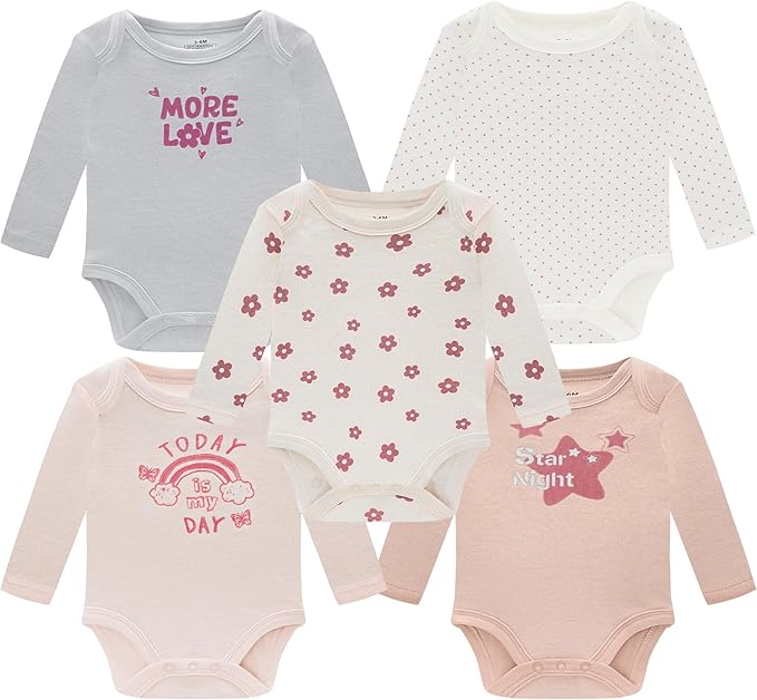 Baby Newborn Layette 10-Piece Clothing Sets Soft Cotton Bodysuits Pants Sets for Baby Boys Girls Toddler Unisex