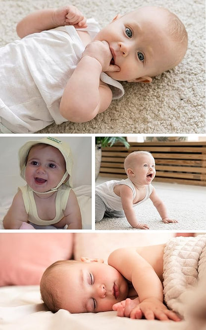 Newborn Baby Sleeveless Pack of 6 Tank Tops 100% Cotton Shirts, Short Sleeve Tees 0-24 Months Boys, Girls, Unisex